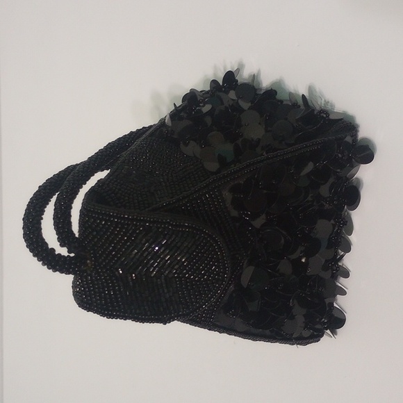 Vintage IN'S Mini Pyramid Beaded Sequence Wristlet/ Clutch - Picture 2 of 13